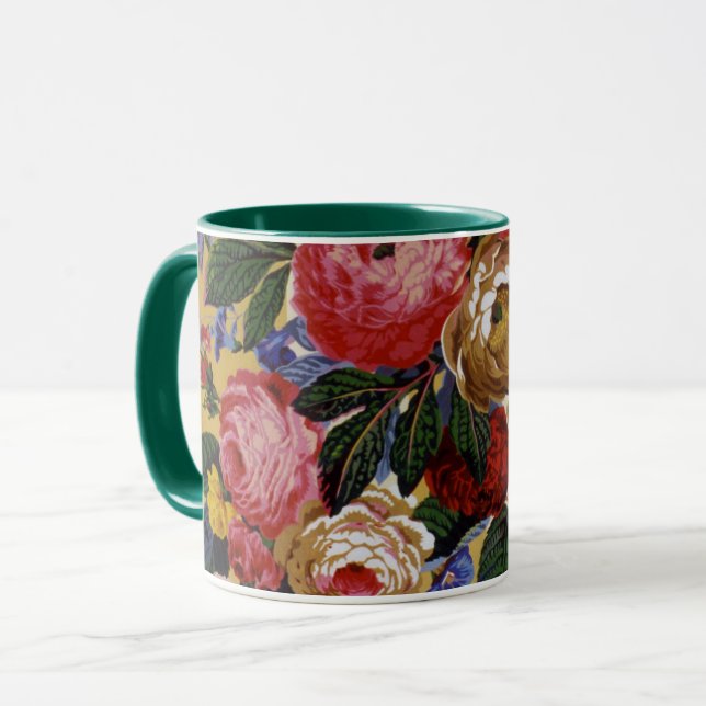 Ein schöner Philip Jacobs Fabric Peony and Rose Ta Tasse (Vorderseite Links)