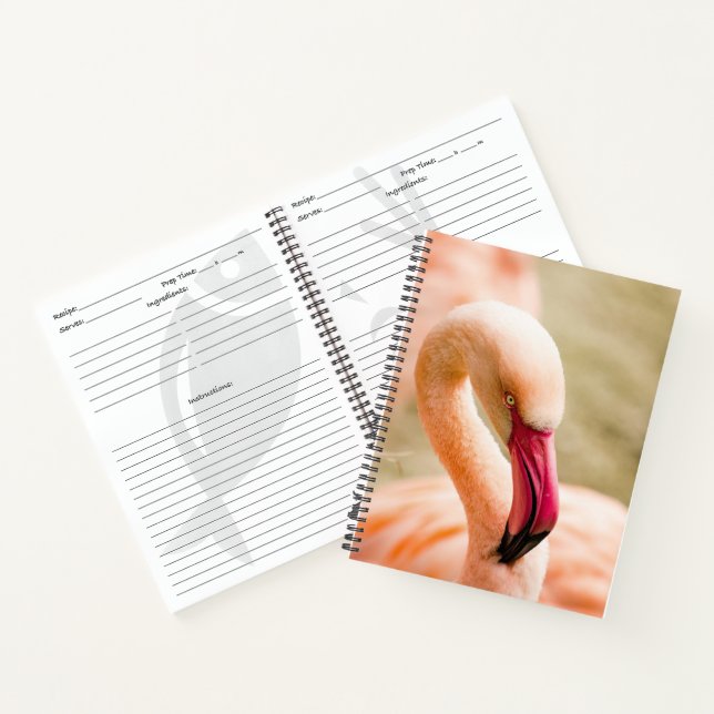 Ein schöner rosa Flamingo Notizbuch (Innenseite)