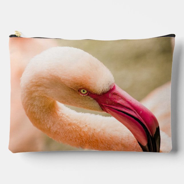 Ein schöner rosa Flamingo Zubehörtasche (Vorderseite)