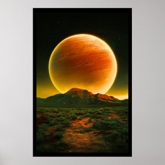 Ein schöner roter Planet Poster