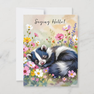 Ein schöner Skunk   Sprichwort Hallo Postkarte