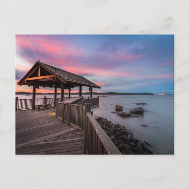 Ein schöner Sonnenuntergang Postkarte (Vorderseite)