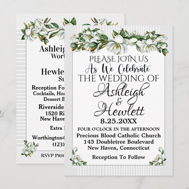 Ein schöner Tag für eine Hochzeit - Einladung (Vorne/Hinten)