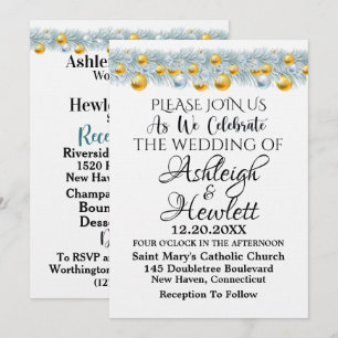 Ein schöner Tag für eine Hochzeit, zurück - Einlad Einladung