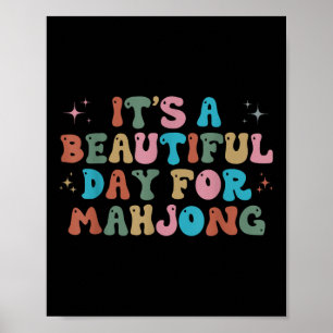 Ein schöner Tag für Mahjong Funny Mahjong Wome Poster