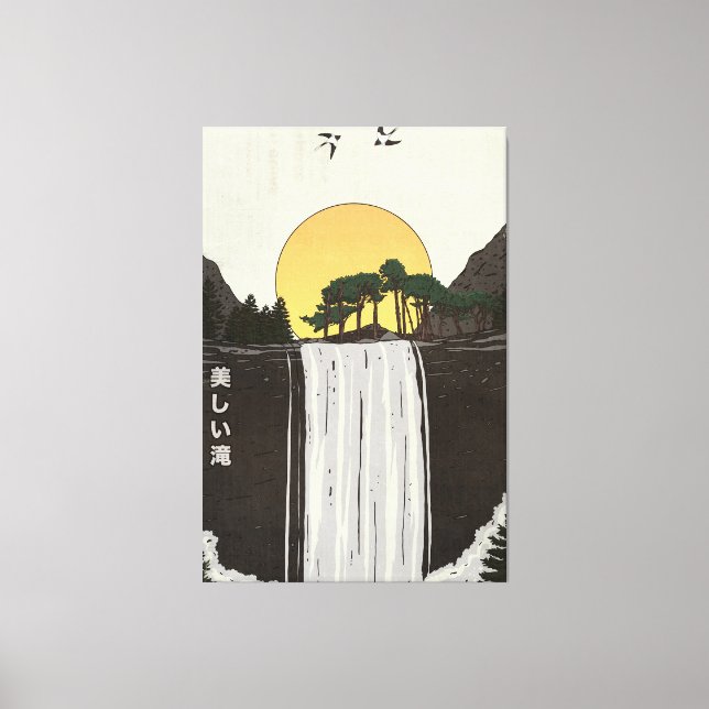 Ein schöner Wasserfall Leinwanddruck (Vorderseite)