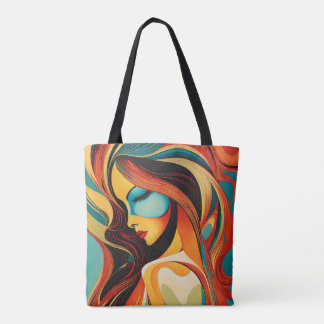Ein schönes abstraktes Porträt Tasche