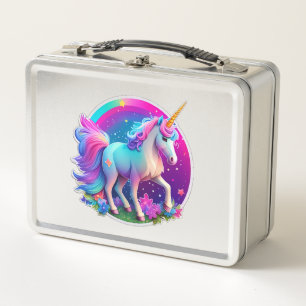 Ein schönes Einhorn Metall Brotdose