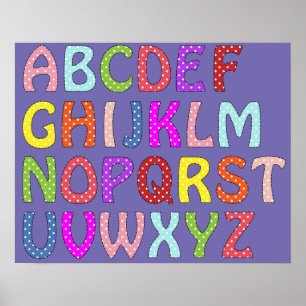 Ein schönes farbenfroh Plakat mit den ABCs für die