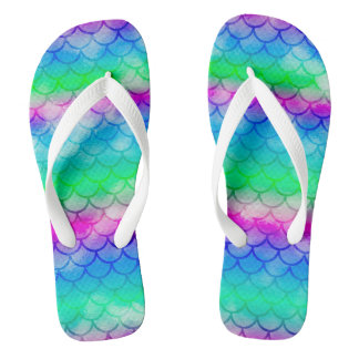 Ein schönes Farbspektrum von Meerjungfrau Flip Flops