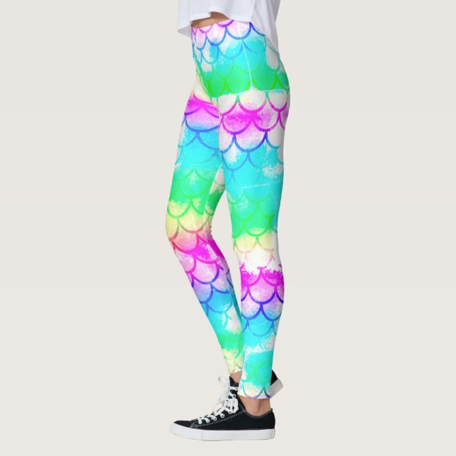 Ein schönes Farbspektrum von Meerjungfrau Leggings (Links)