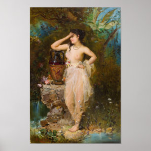 Ein schönes Frauenbad von Hans Zatzka - Poster