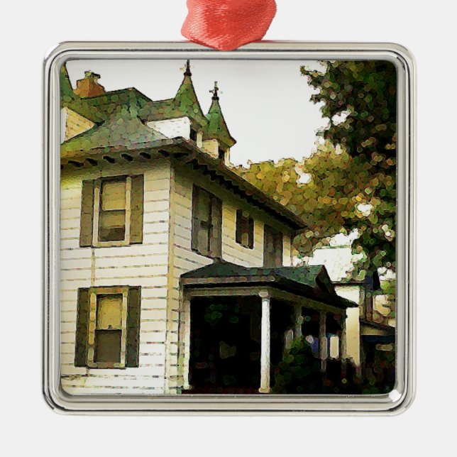 Ein schönes Haus Silbernes Ornament (Vorne)
