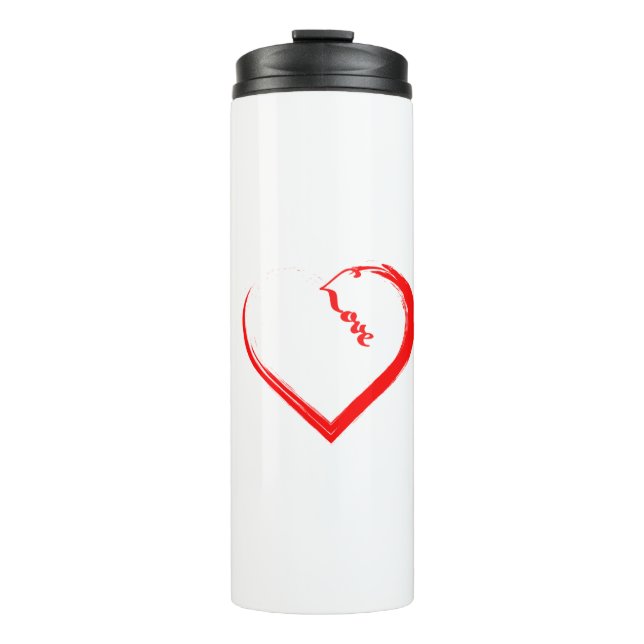 Ein schönes Herz Thermosbecher (Vorderseite)