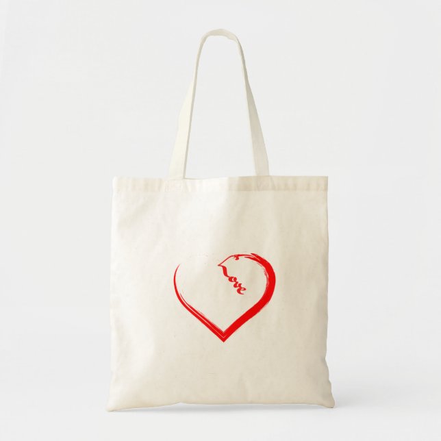 Ein schönes Herz-Tote-Bag Tragetasche (Vorne)