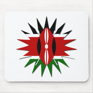Ein schönes, lebendiges kenianisches Flaggenmuster Mousepad