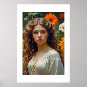 Ein schönes Mädchenportrait Poster