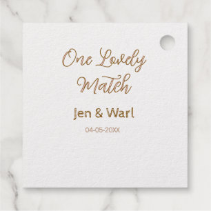 ein schönes Paar rosa goldener Name Datum Hochzeit Geschenkanhänger