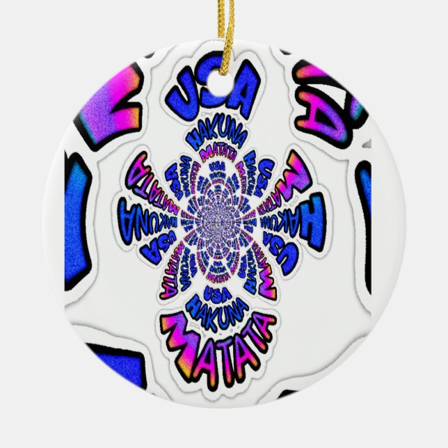 Ein schönes phantastisches Zitat-Design der USA Keramik Ornament (Vorne)