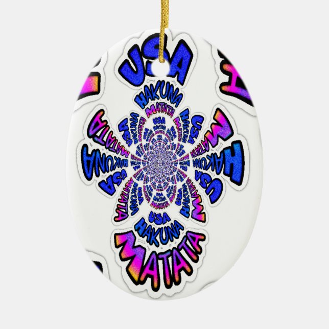 Ein schönes phantastisches Zitat-Design der USA Keramikornament (Vorne)