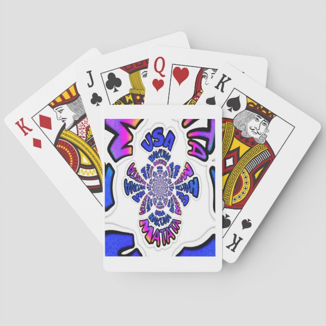 Ein schönes phantastisches Zitat-Design der USA Spielkarten (Rückseite)
