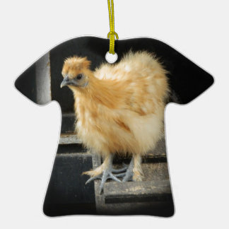 ein schönes Silkie kleines Huhnbild Keramikornament
