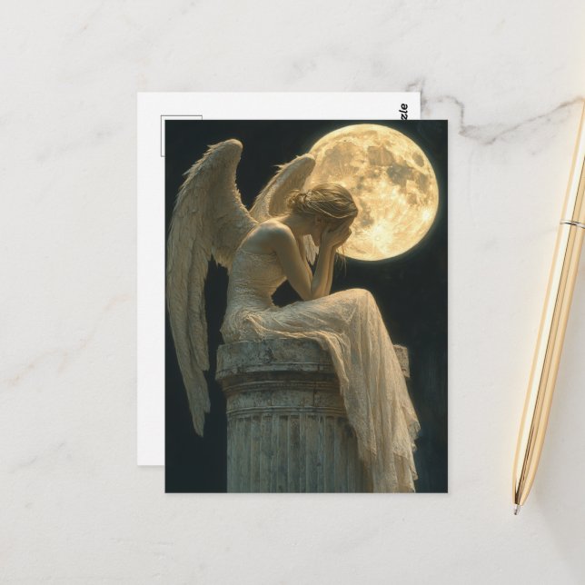 Ein schönes und der Mond Postkarte (Vorderseite/Rückseite Beispiel)