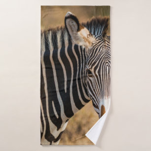 EIN SCHÖNES ZEBRA IN SAMBURU NATIONALE RESERVE BADEHANDTUCH