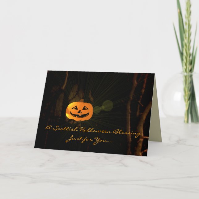 Ein schottischer Halloween-Segen Karte (Vorderseite)