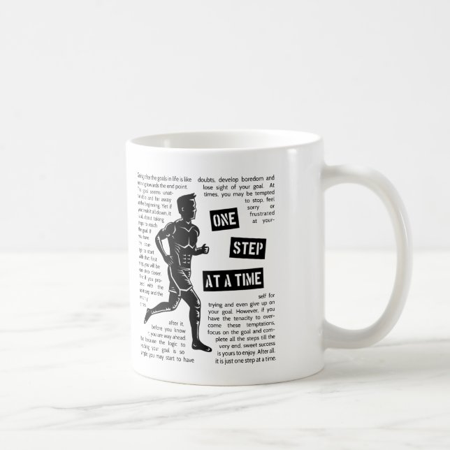 Ein Schritt für Schritt, Motivierend Kaffeetasse (Rechts)