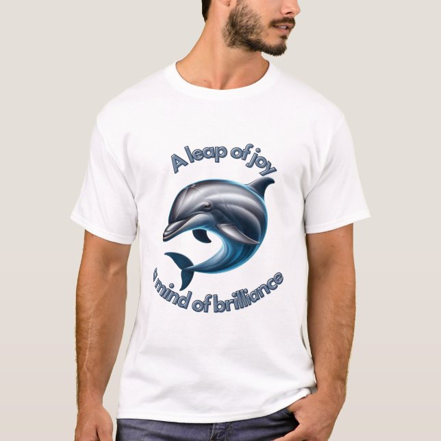 Ein Schritt in die Freude: Dolphin Intelligence fe T-Shirt (Vorderseite)