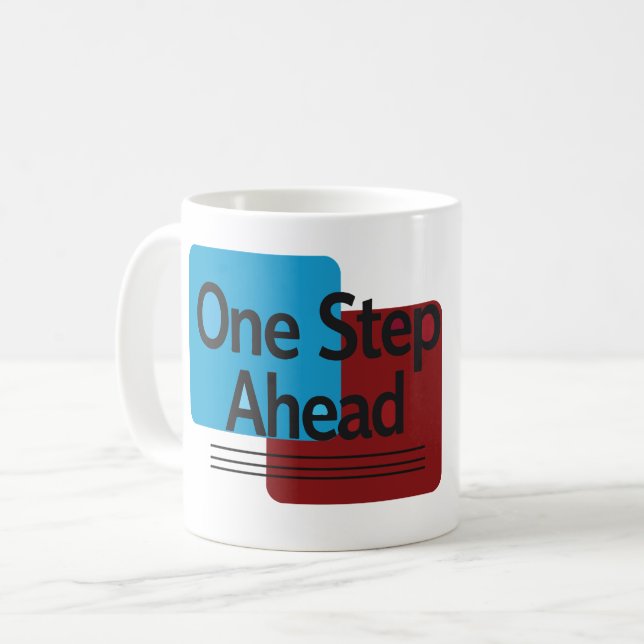 Ein Schritt Voraus Kaffeetasse (Vorderseite Links)