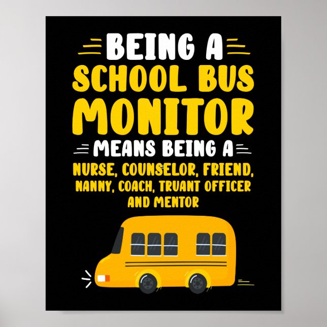 Ein Schulbusmonitor Poster (Vorne)