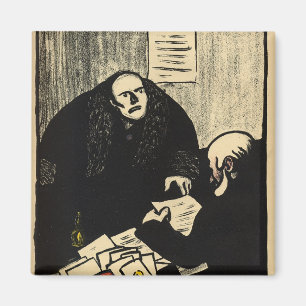 Ein schuldiger Verdächtiger versucht, eine Frage Magnet