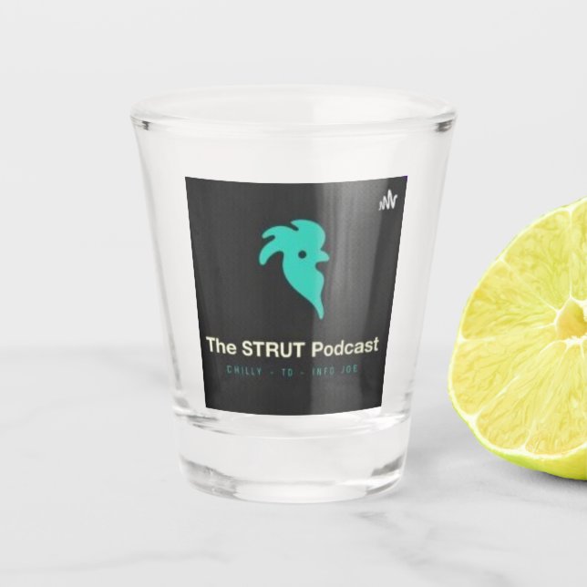 Ein Schuss des Struts Schnapsglas (Vorderseite)