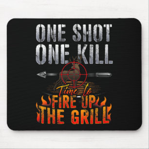 Ein Schuss ein Todesfeuergrill Hirschjagd Mousepad