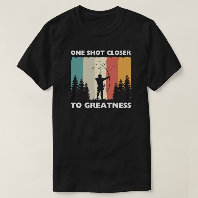 Ein Schuss Naher zur Größe | Redewendungen T-Shirt (Design vorne)