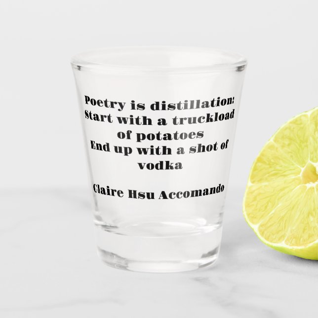 Ein Schuss Poesie-Shot-Glass Schnapsglas (Vorderseite)