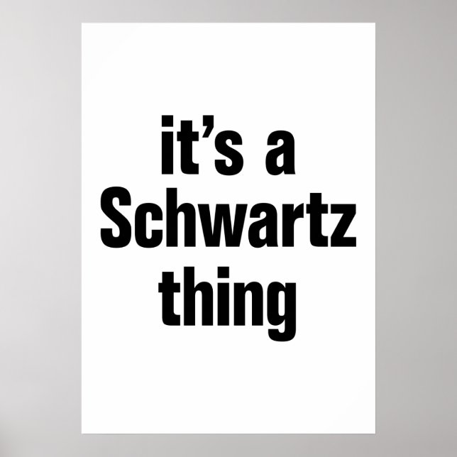 ein schwartzes Ding Poster (Vorne)