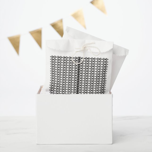 ein Schwarz-Weiß-Foto eines Musters Geschenktütchen (Party)