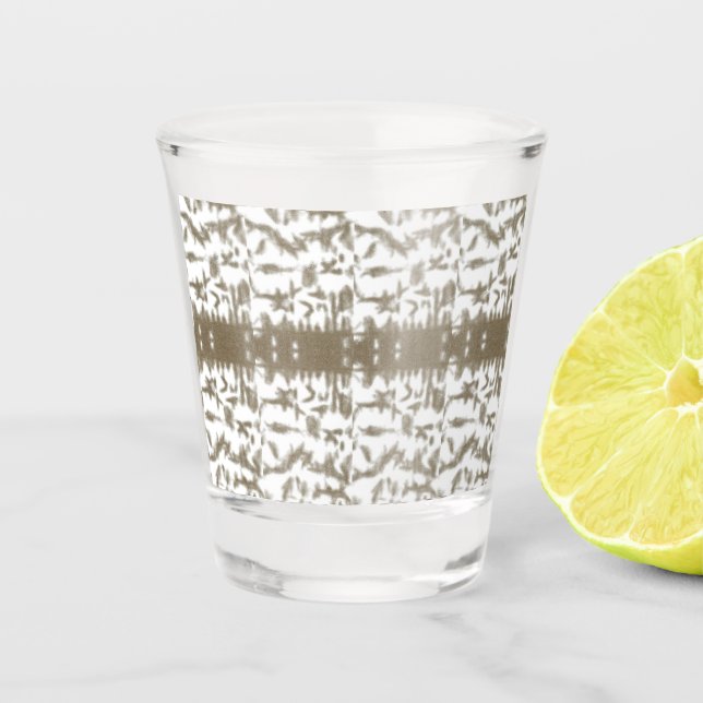 ein Schwarz-Weiß-Foto eines Musters Schnapsglas (Vorderseite)