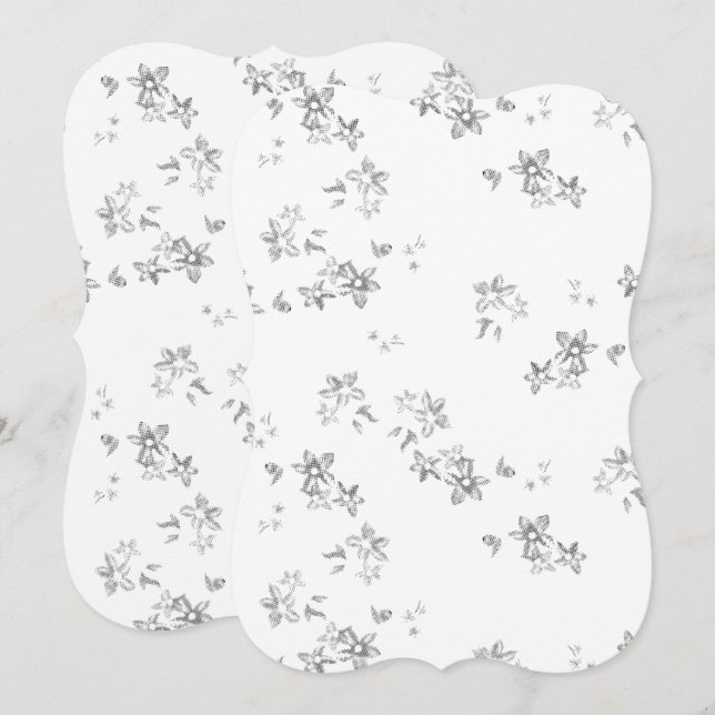 ein Schwarz-Weiß-Foto von Schneeflocken (Vorne/Hinten)