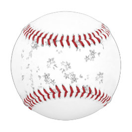 ein Schwarz-Weiß-Foto von Schneeflocken Baseball
