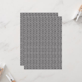 ein schwarz-weißes Paisleymuster Einladung