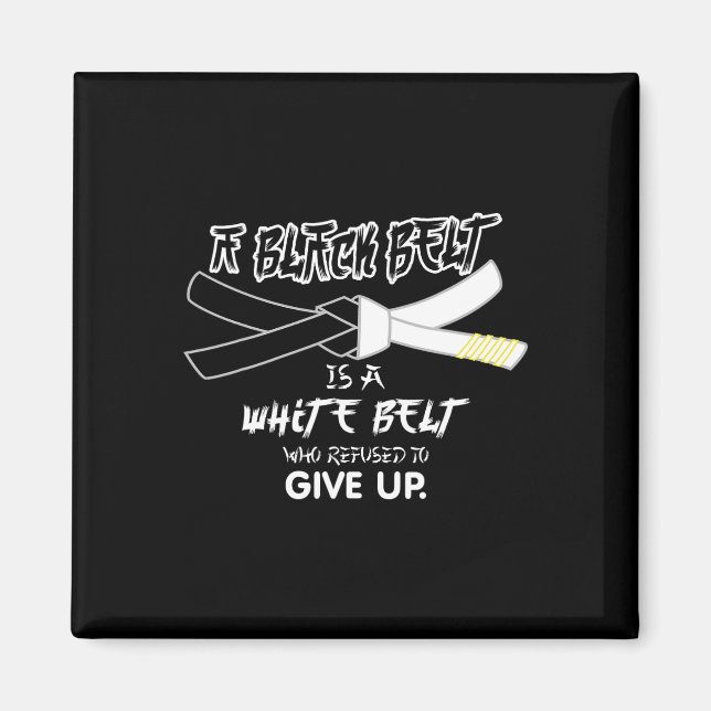 Ein schwarzer Gürtel ist eine weiße Gürtelkugel, d Magnet (Vorne)