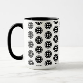 Ein schwarzer Knopf Tasse