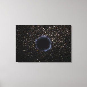 Ein schwarzes Loch in einem globalen Cluster Leinwanddruck