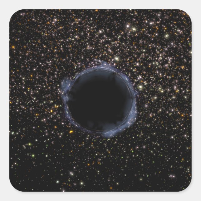 Ein schwarzes Loch in einem globalen Cluster Quadratischer Aufkleber (Vorderseite)