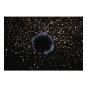 Ein schwarzes Loch in einer kugelförmigen Gruppe Fotodruck