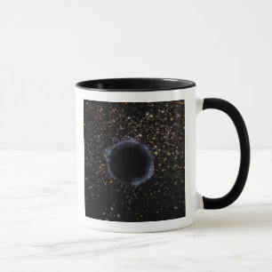 Ein schwarzes Loch in einer kugelförmigen Gruppe Tasse